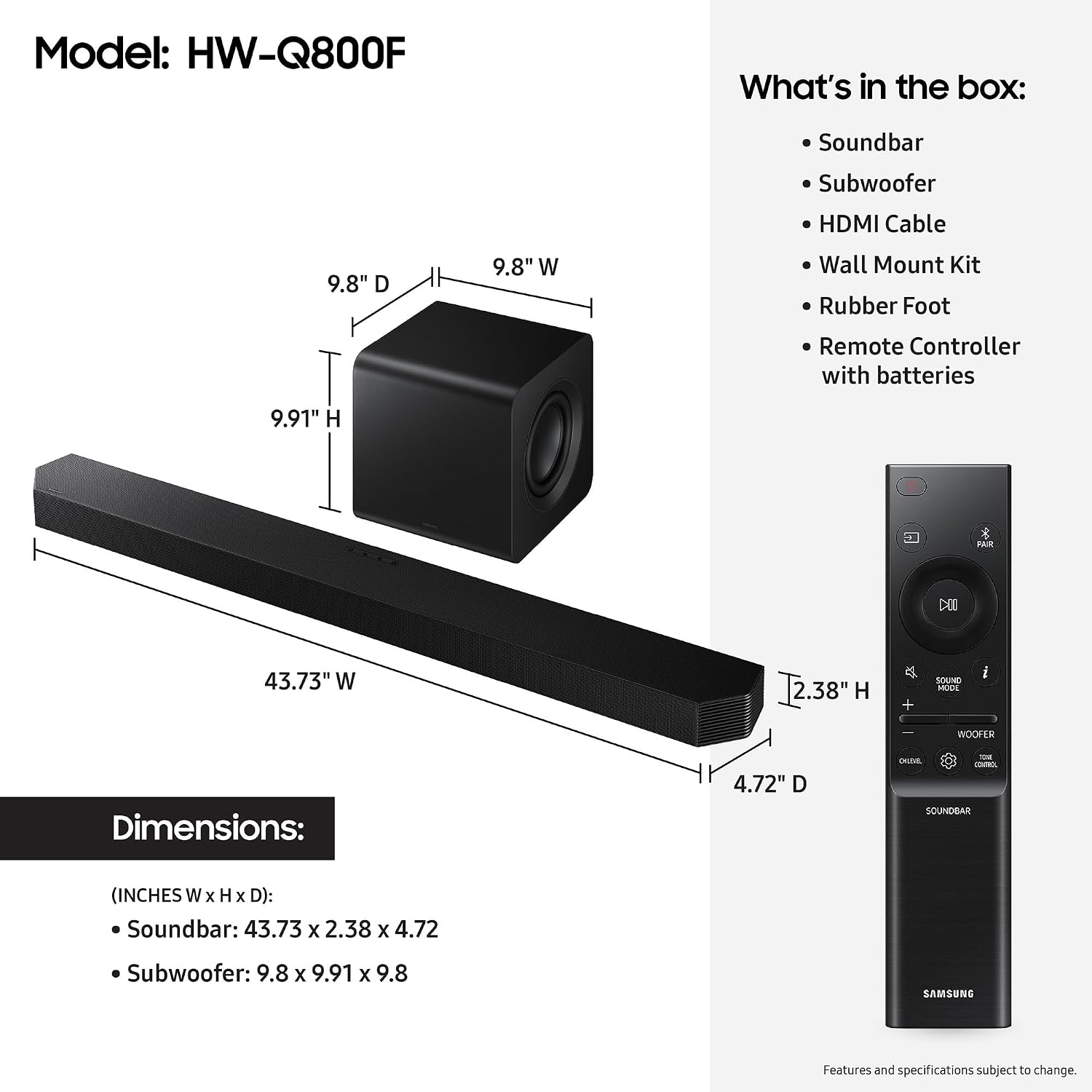 samsung hw q800f 5.1.2 channel dolby atmos soundbar 2 samsung hw q800f 5.1.2 channel dolby atmos soundbar 2